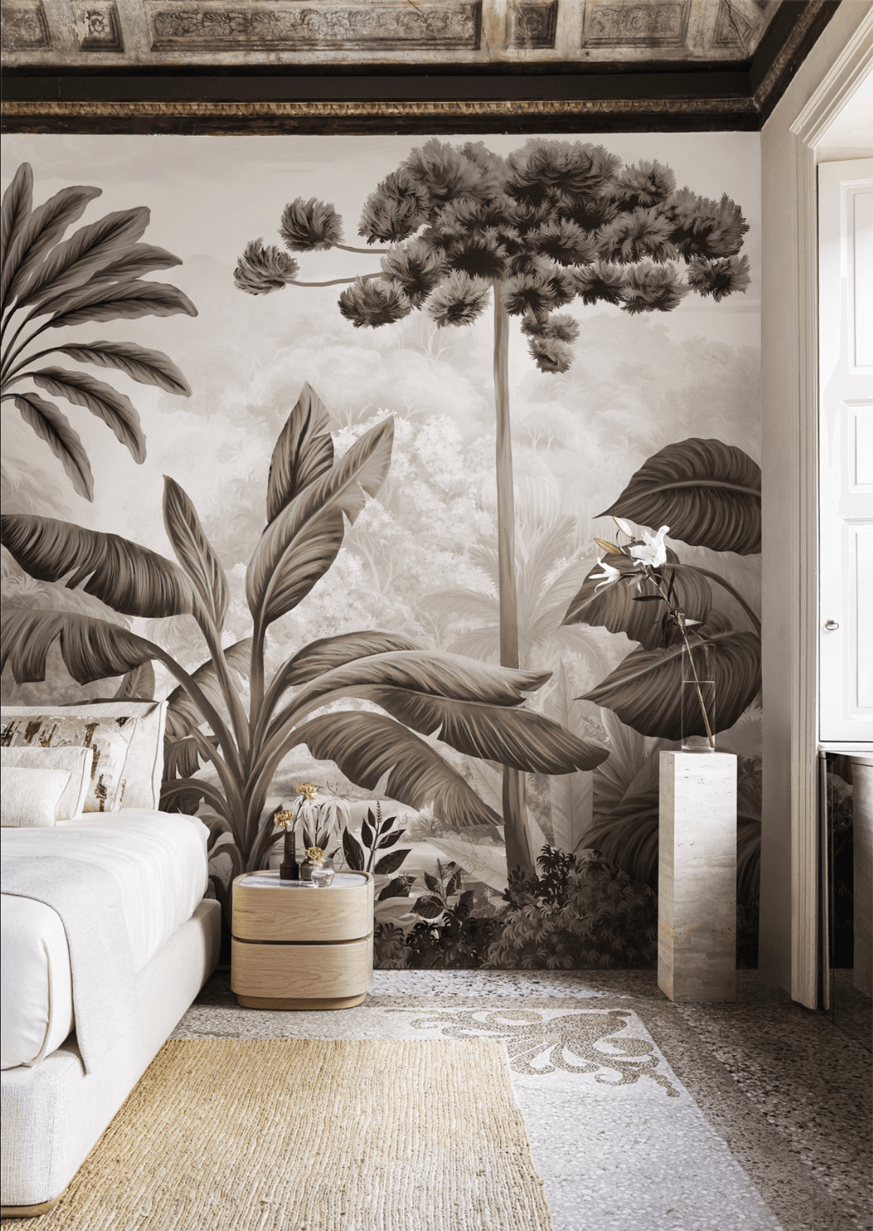 Flower Jungle wallpaper mural installation