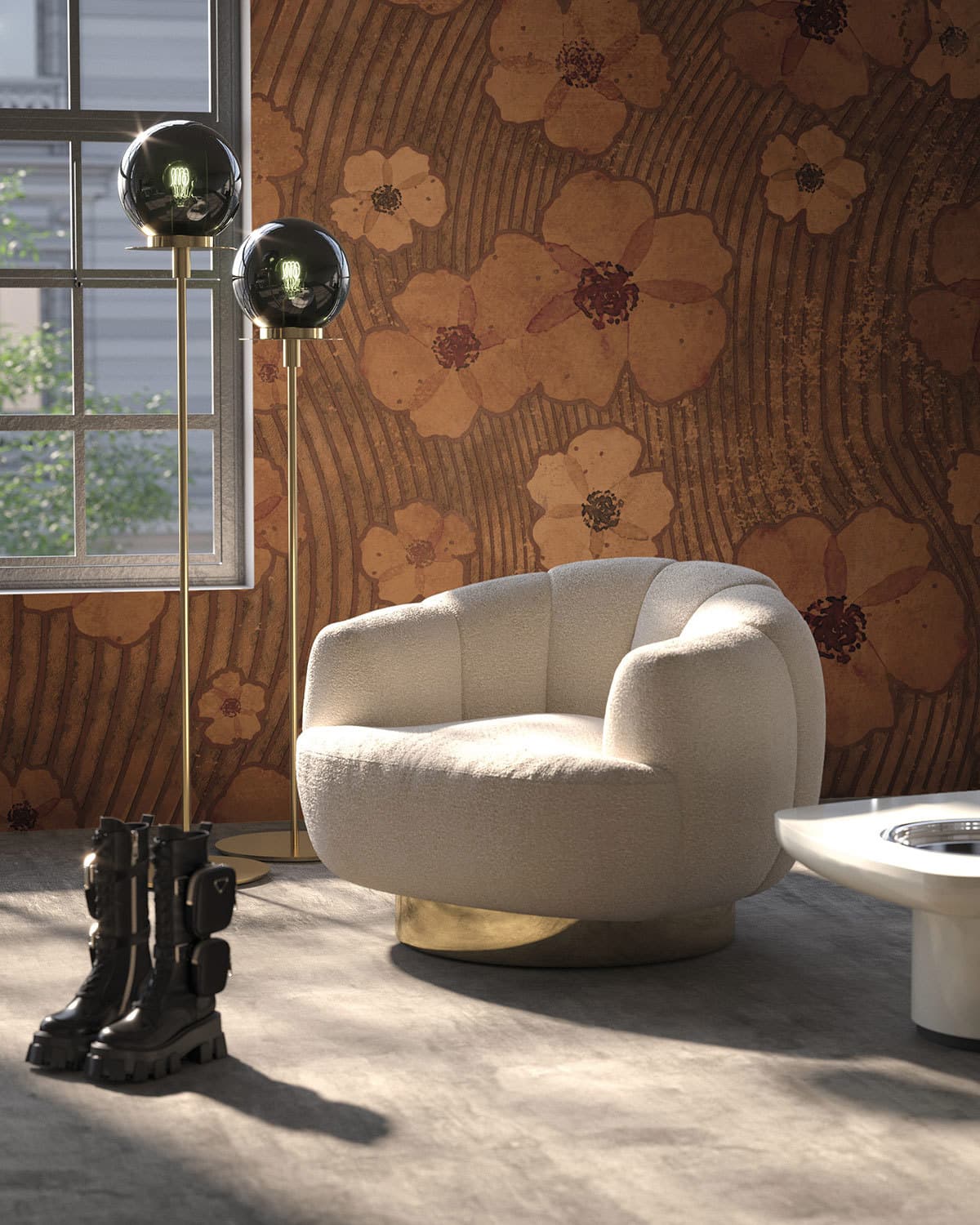 A SAUCERFUL OF SECRETS by Gio Pagani, in a room