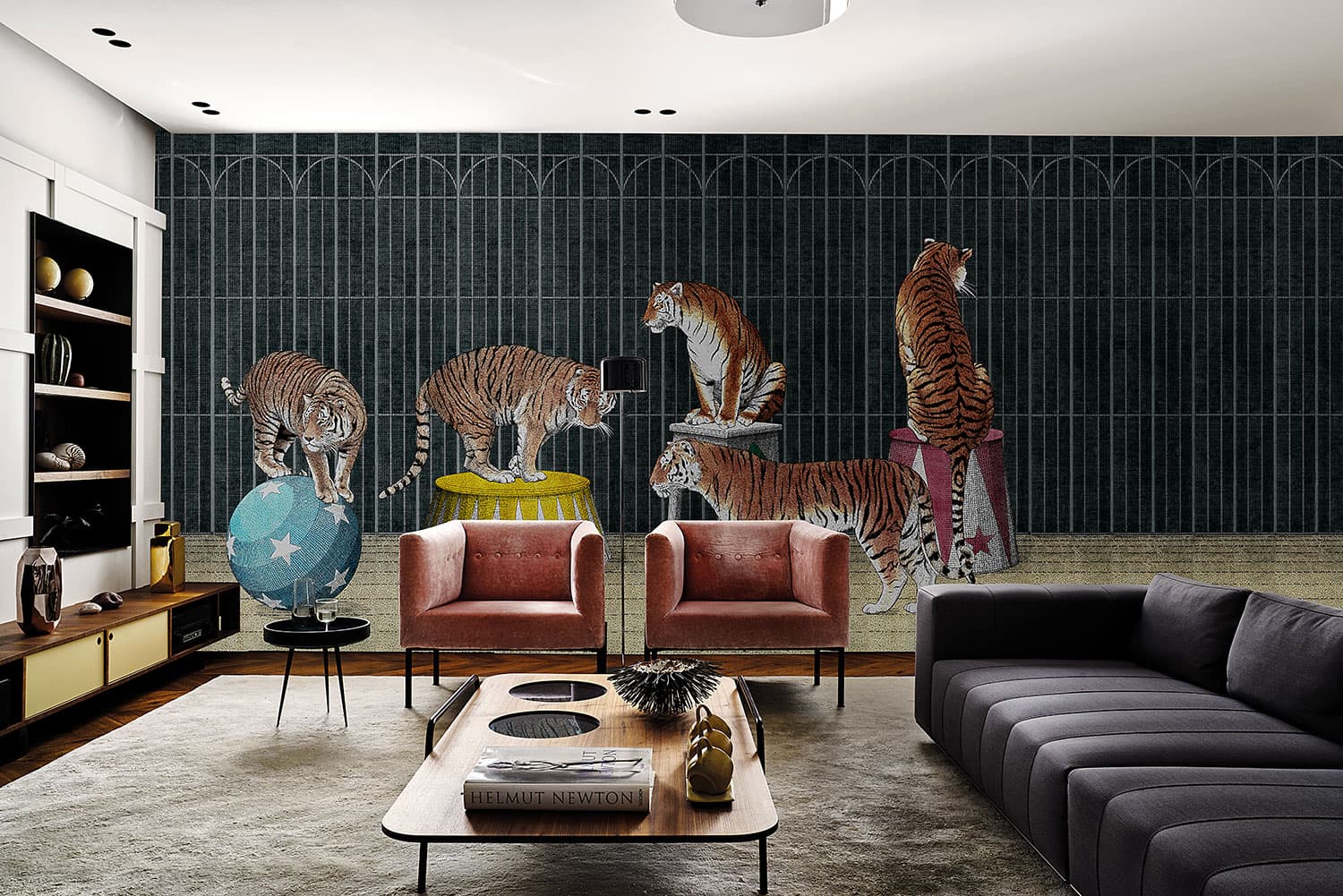 tigers by LondonArt, in a room
