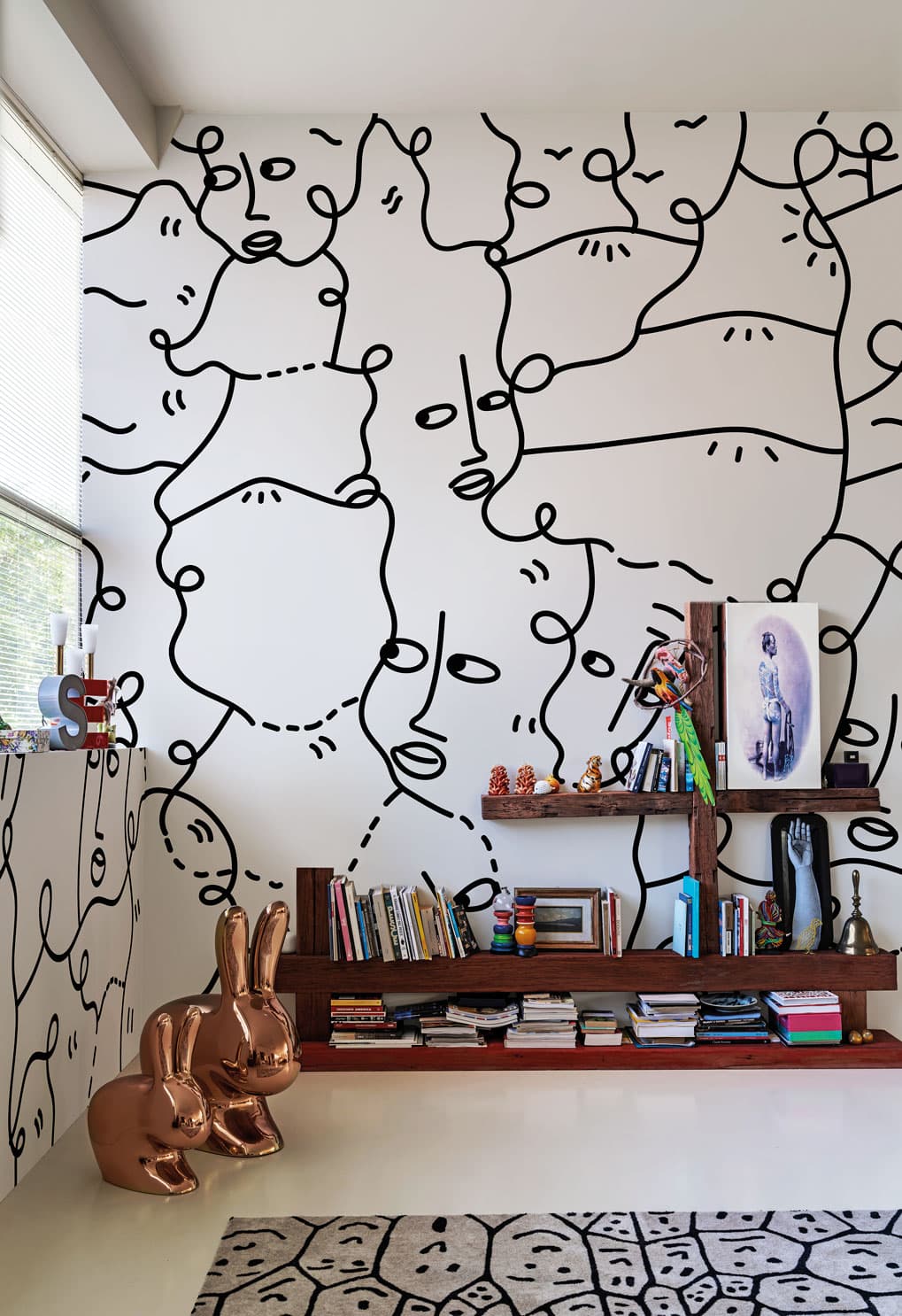 South East by Shantell Martin, in a room