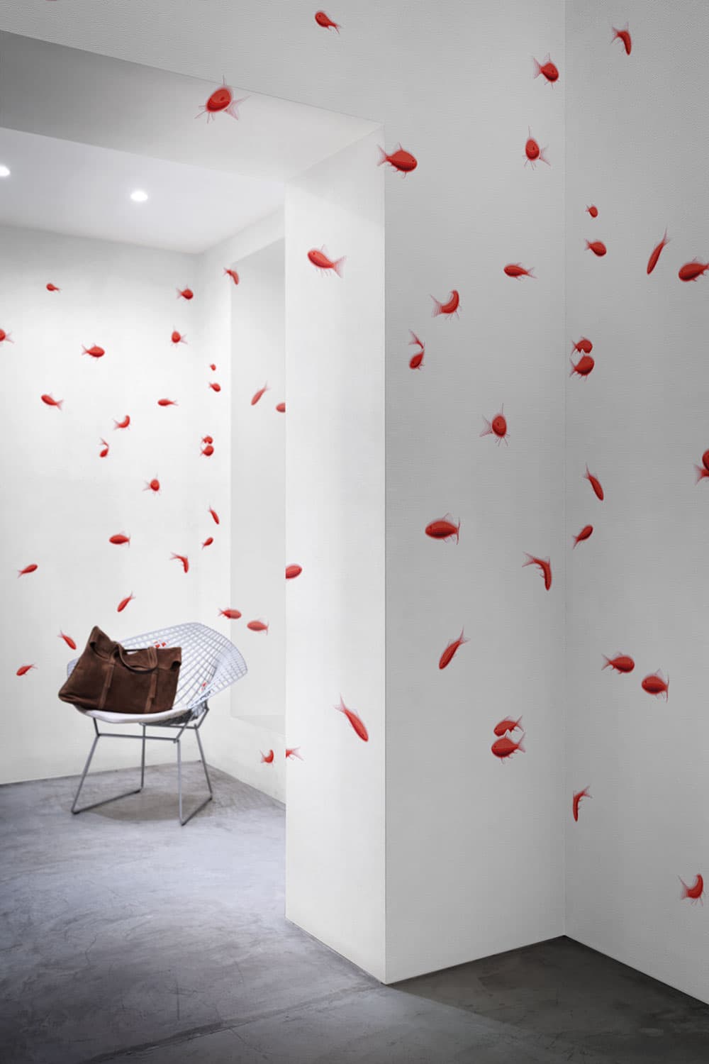 Pesci Rossi by Giuseppe Restano, in a room