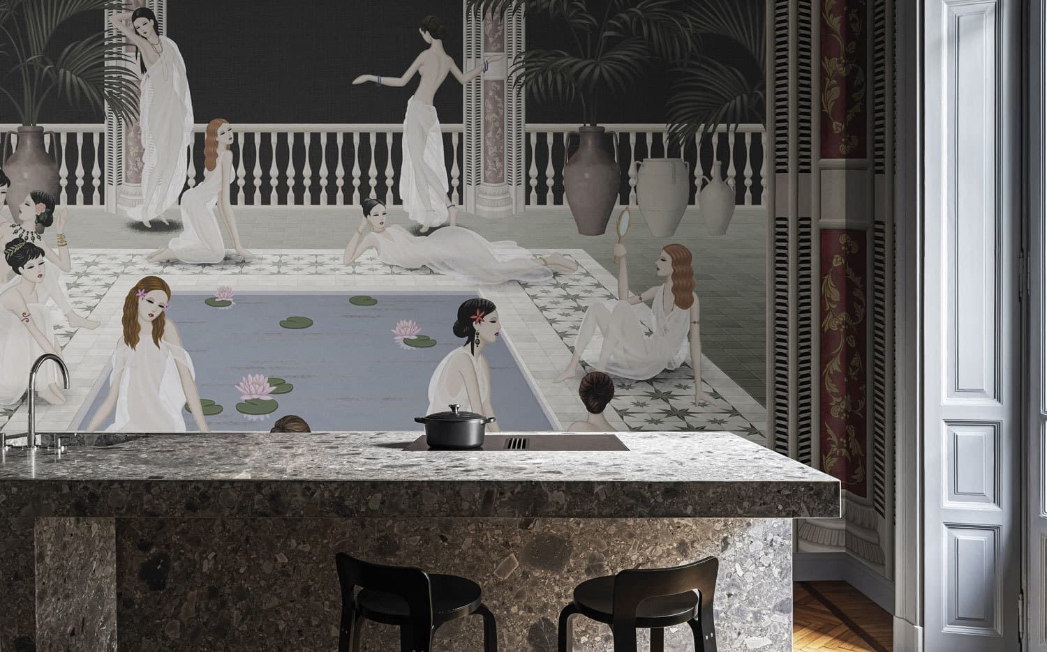 Les Baigneurs wallpaper, room scene 3