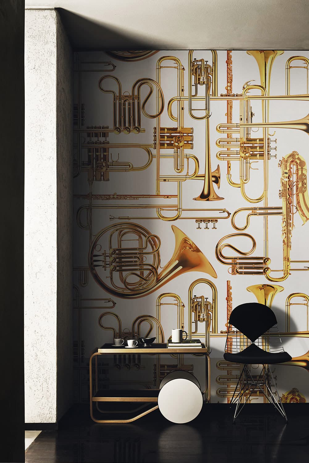 DONALD TRUMPET by TOILETPAPER, in a room