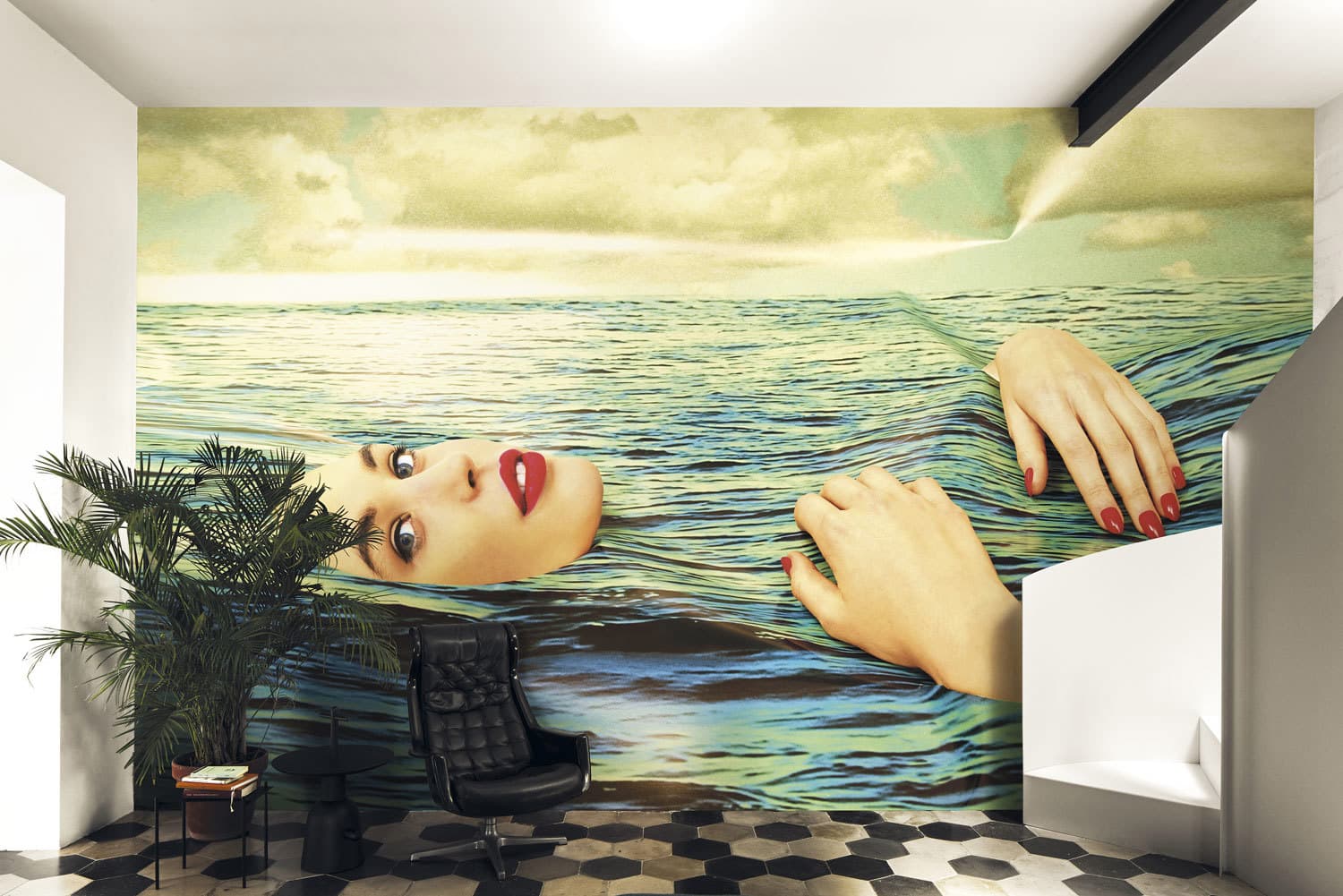 BE WATER by TOILETPAPER, in a room