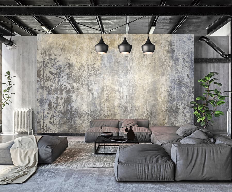 Corrosioni by Home Digital Panels, in a room