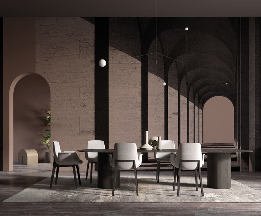 Portici d’Ombra by Project, in a room