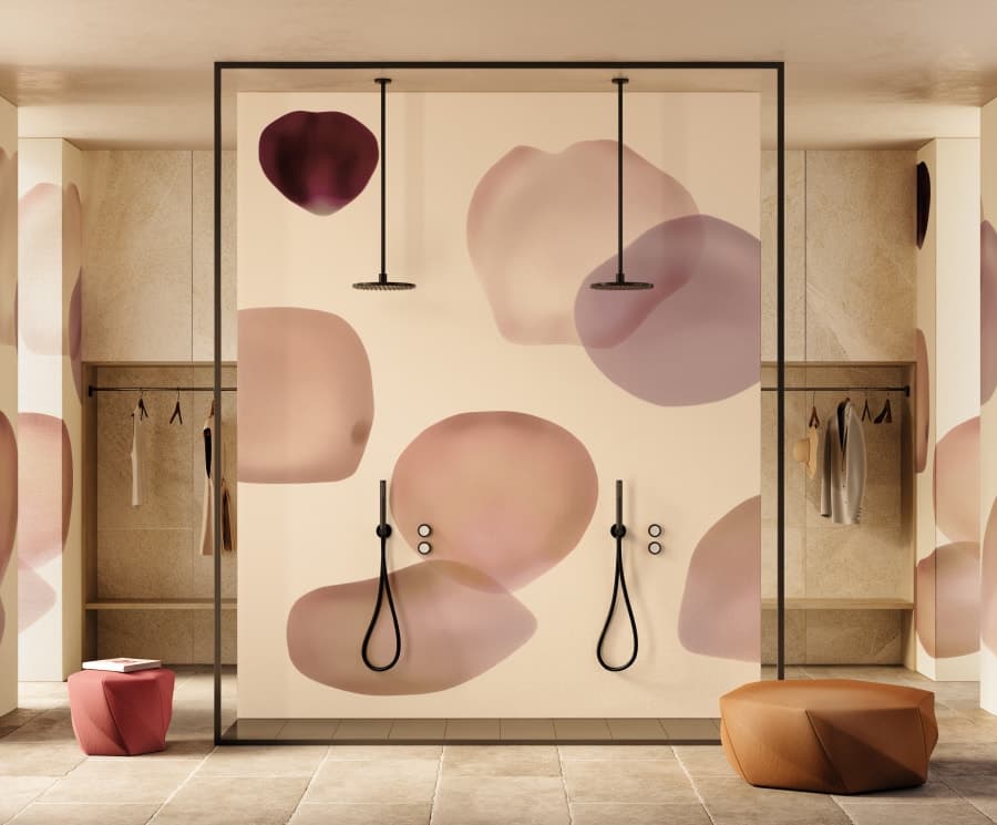 Floating Bubbles by Project II, in a room