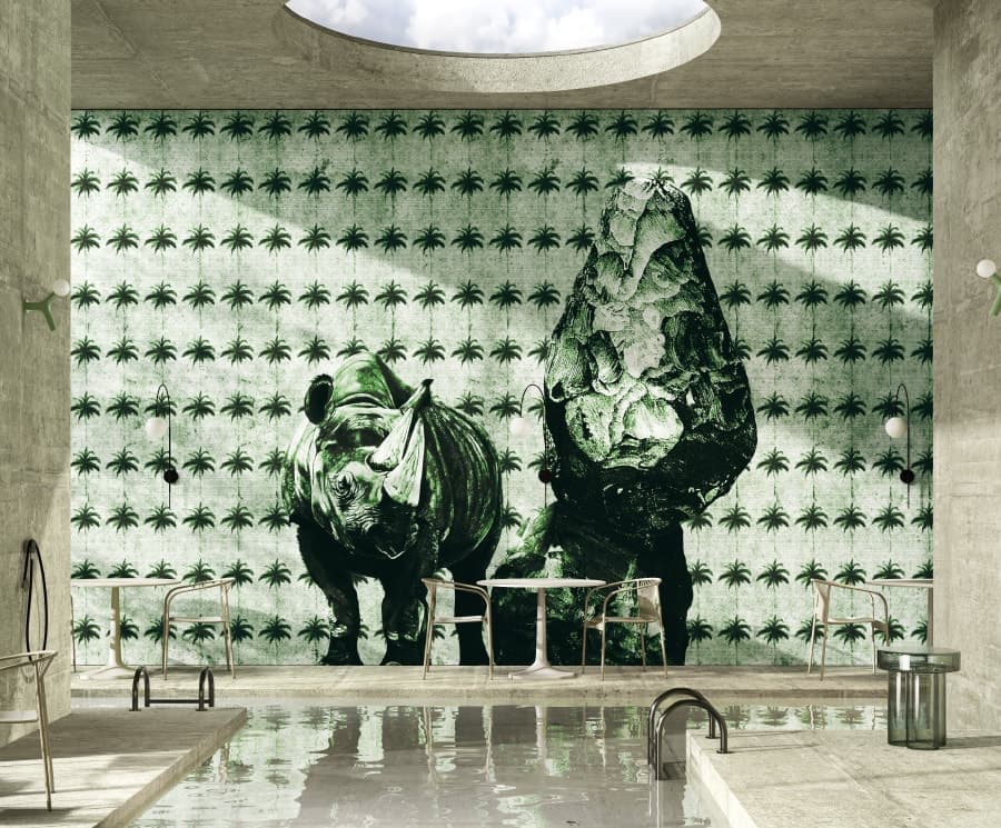 Rhino by Project II, in a room